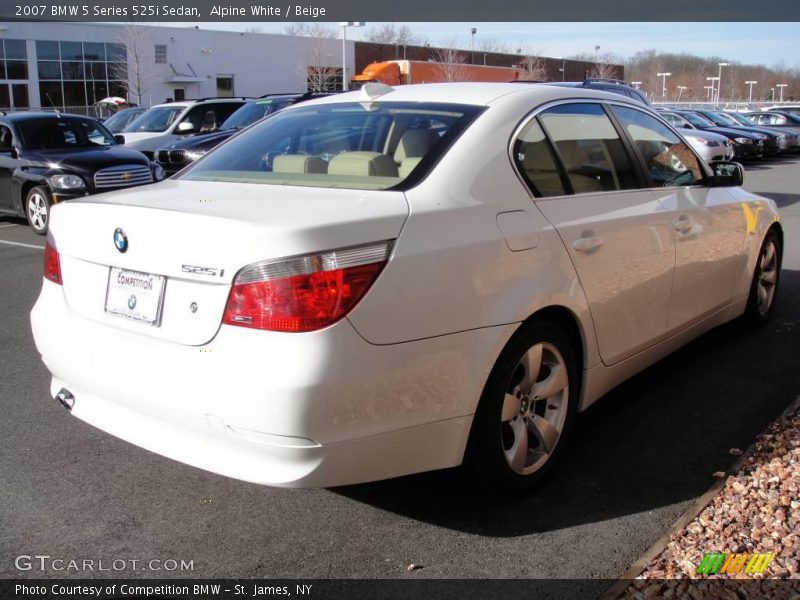 Alpine White / Beige 2007 BMW 5 Series 525i Sedan