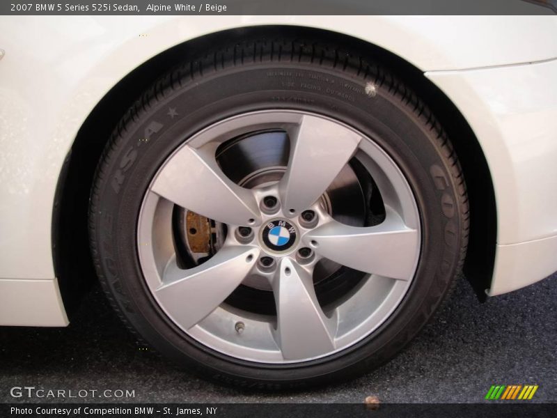 Alpine White / Beige 2007 BMW 5 Series 525i Sedan