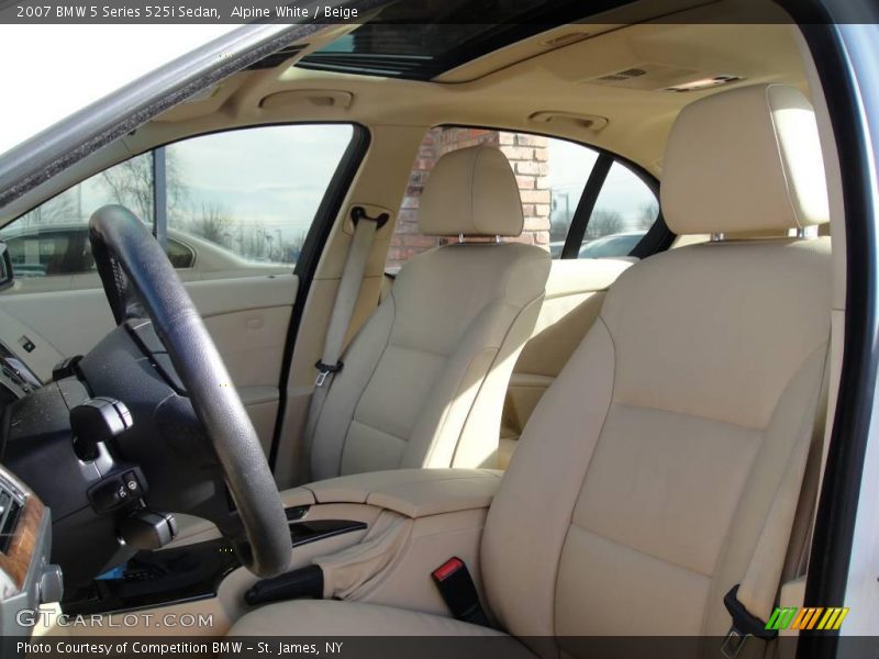 Alpine White / Beige 2007 BMW 5 Series 525i Sedan
