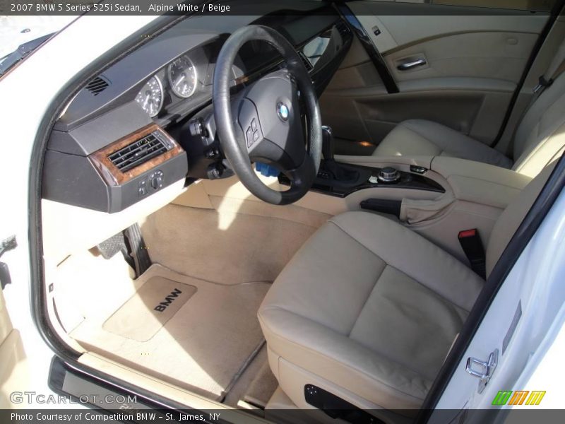 Alpine White / Beige 2007 BMW 5 Series 525i Sedan