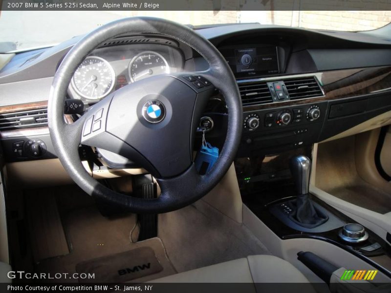 Alpine White / Beige 2007 BMW 5 Series 525i Sedan