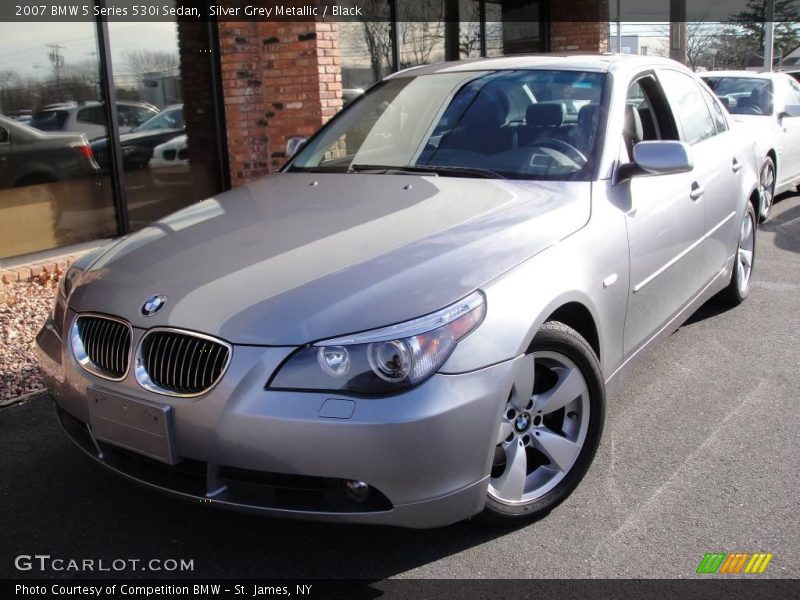 Silver Grey Metallic / Black 2007 BMW 5 Series 530i Sedan