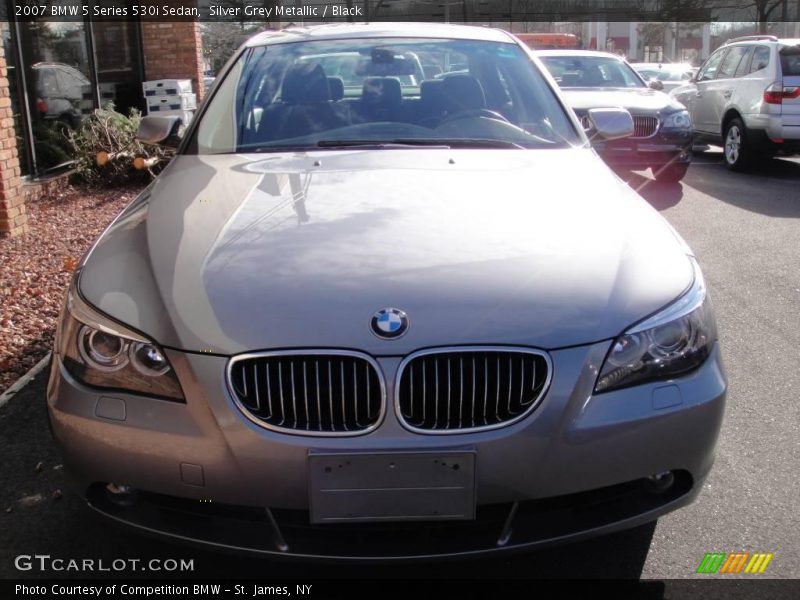 Silver Grey Metallic / Black 2007 BMW 5 Series 530i Sedan