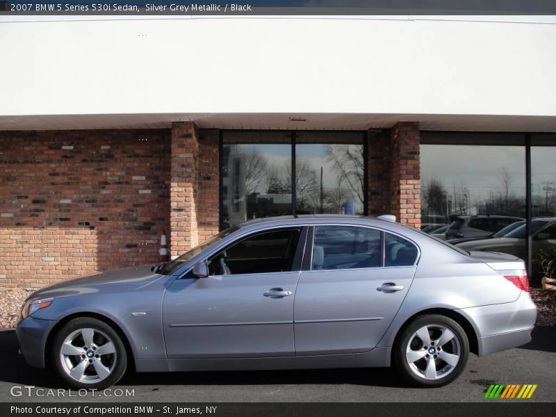 Silver Grey Metallic / Black 2007 BMW 5 Series 530i Sedan