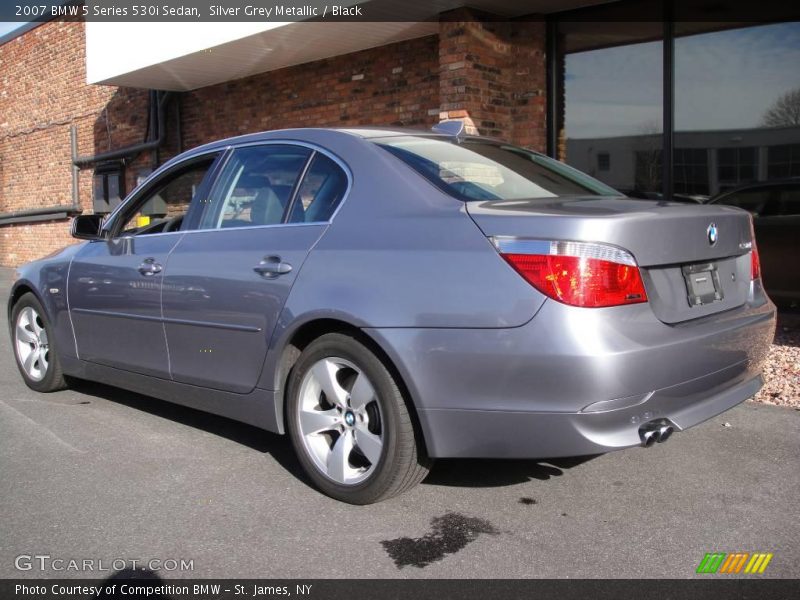 Silver Grey Metallic / Black 2007 BMW 5 Series 530i Sedan