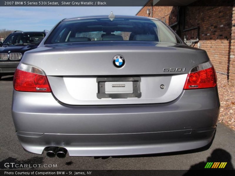 Silver Grey Metallic / Black 2007 BMW 5 Series 530i Sedan