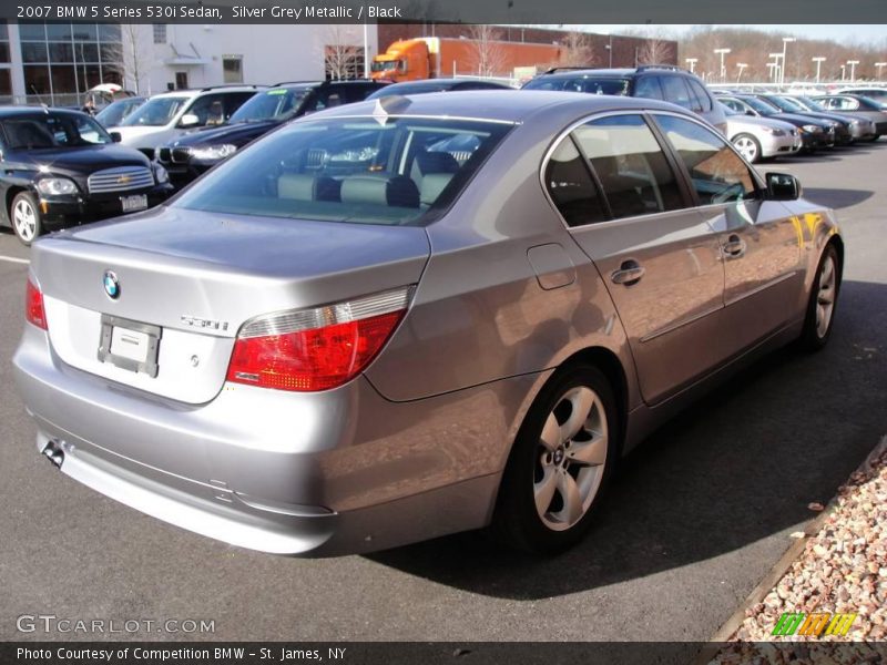 Silver Grey Metallic / Black 2007 BMW 5 Series 530i Sedan