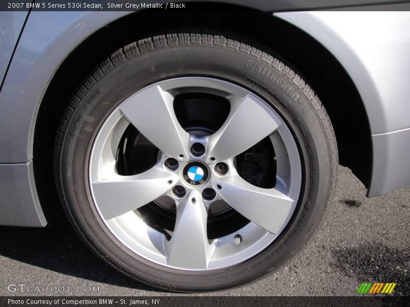 Silver Grey Metallic / Black 2007 BMW 5 Series 530i Sedan