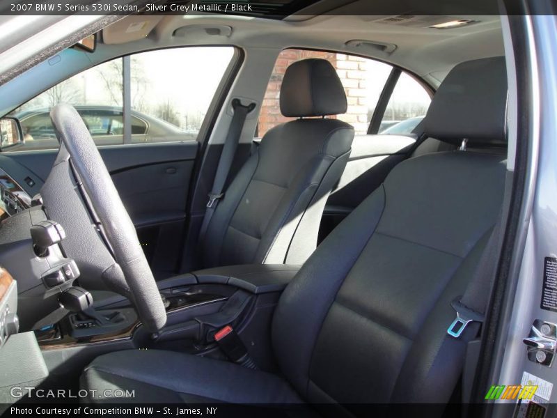 Silver Grey Metallic / Black 2007 BMW 5 Series 530i Sedan