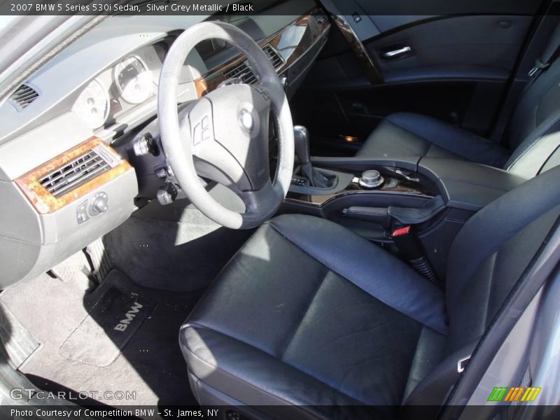 Silver Grey Metallic / Black 2007 BMW 5 Series 530i Sedan