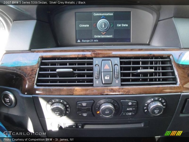 Silver Grey Metallic / Black 2007 BMW 5 Series 530i Sedan
