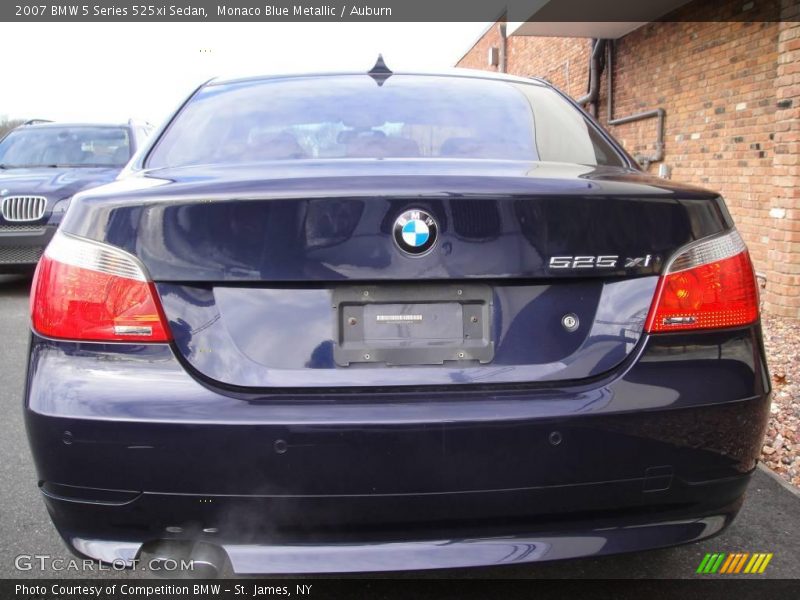 Monaco Blue Metallic / Auburn 2007 BMW 5 Series 525xi Sedan