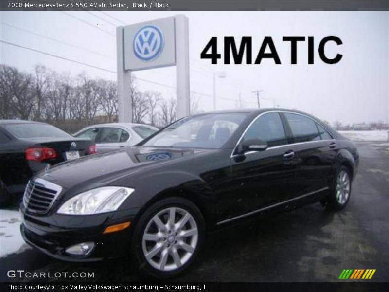 Black / Black 2008 Mercedes-Benz S 550 4Matic Sedan