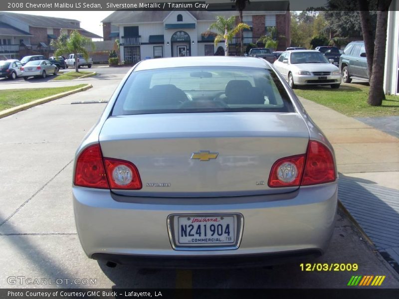 Silverstone Metallic / Titanium Gray 2008 Chevrolet Malibu LS Sedan