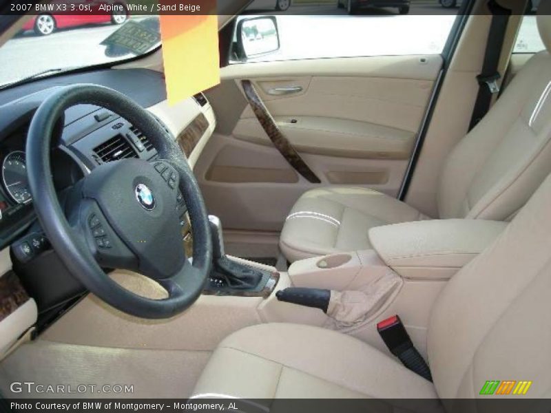 Alpine White / Sand Beige 2007 BMW X3 3.0si