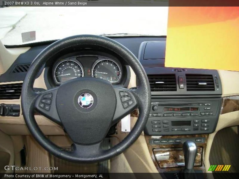 Alpine White / Sand Beige 2007 BMW X3 3.0si
