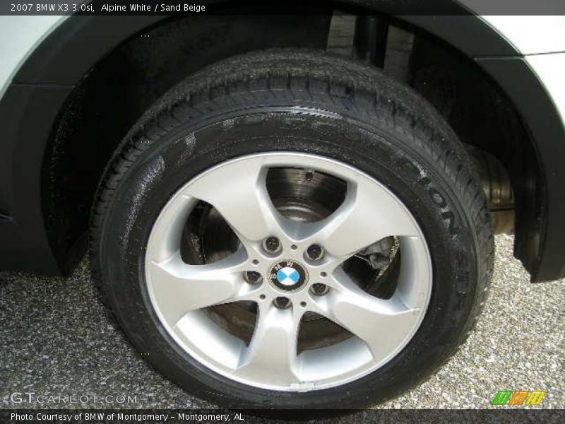 Alpine White / Sand Beige 2007 BMW X3 3.0si