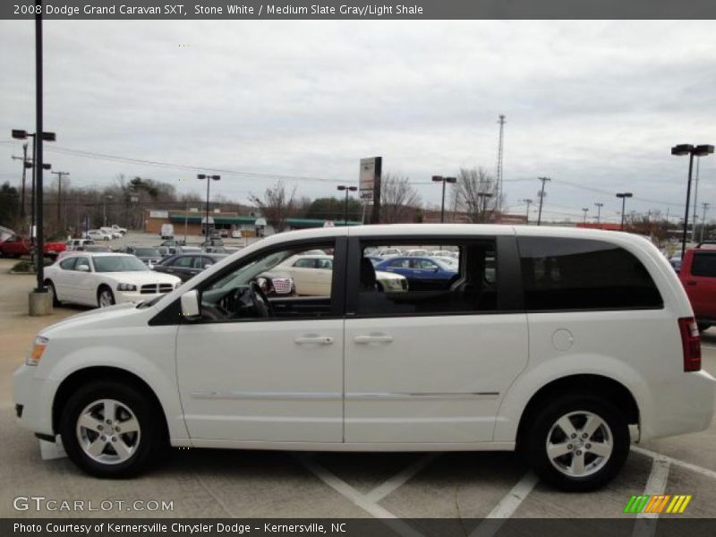 Stone White / Medium Slate Gray/Light Shale 2008 Dodge Grand Caravan SXT