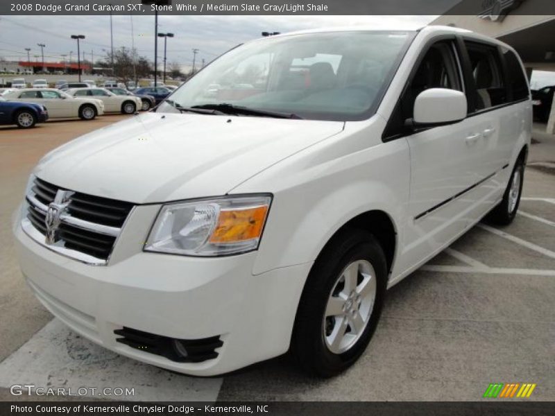 Stone White / Medium Slate Gray/Light Shale 2008 Dodge Grand Caravan SXT