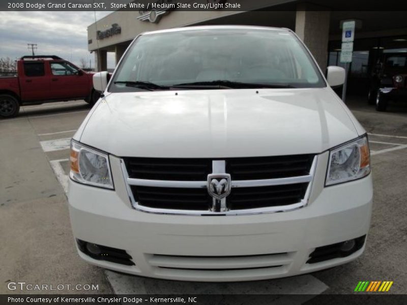 Stone White / Medium Slate Gray/Light Shale 2008 Dodge Grand Caravan SXT