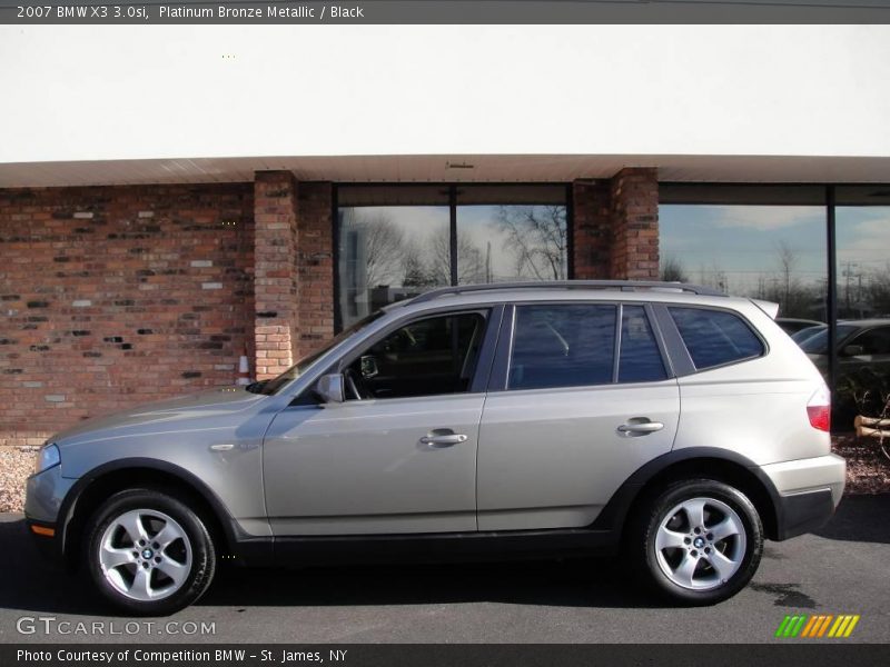 Platinum Bronze Metallic / Black 2007 BMW X3 3.0si