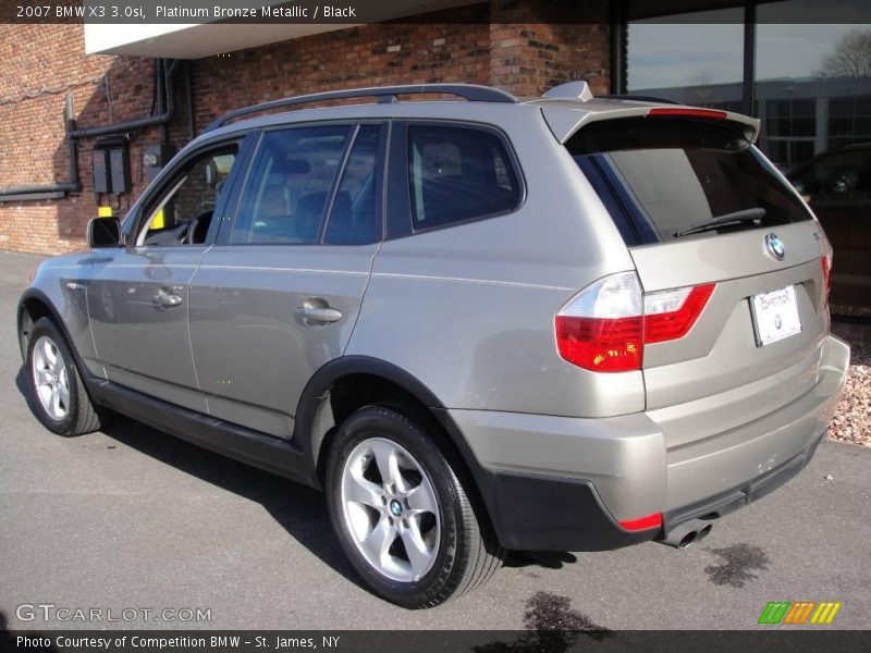 Platinum Bronze Metallic / Black 2007 BMW X3 3.0si