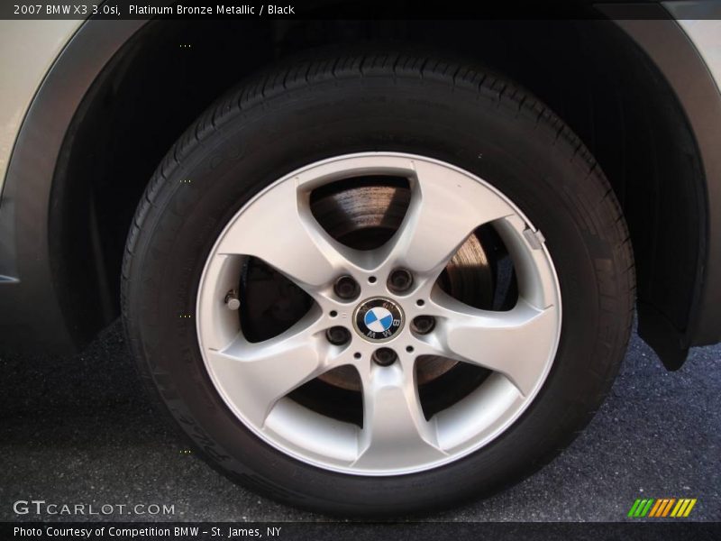 Platinum Bronze Metallic / Black 2007 BMW X3 3.0si