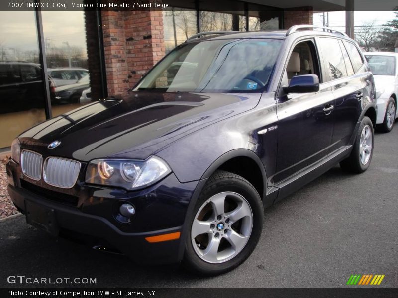 Monaco Blue Metallic / Sand Beige 2007 BMW X3 3.0si