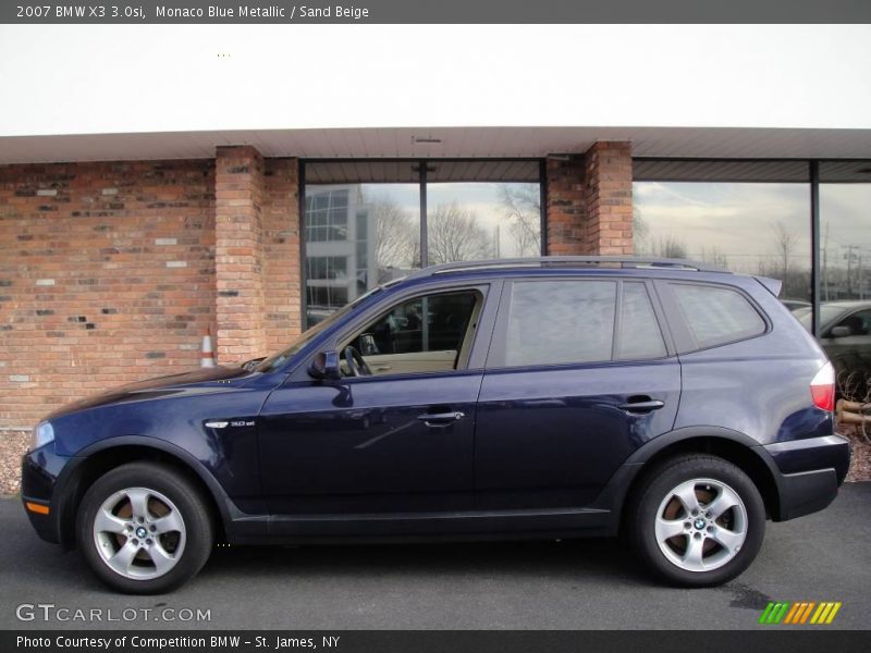 Monaco Blue Metallic / Sand Beige 2007 BMW X3 3.0si