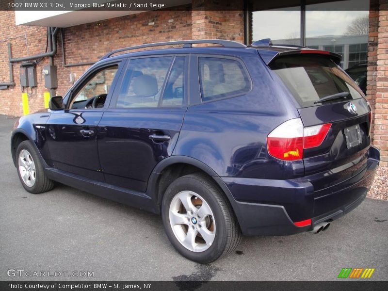 Monaco Blue Metallic / Sand Beige 2007 BMW X3 3.0si