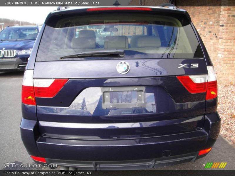 Monaco Blue Metallic / Sand Beige 2007 BMW X3 3.0si