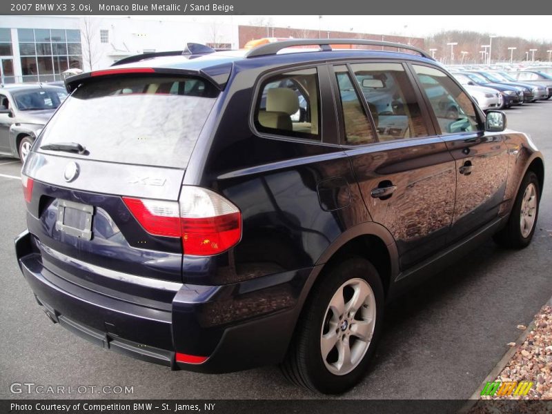 Monaco Blue Metallic / Sand Beige 2007 BMW X3 3.0si