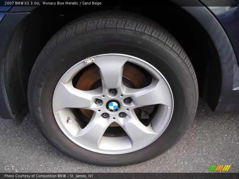 Monaco Blue Metallic / Sand Beige 2007 BMW X3 3.0si