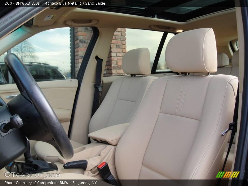 Monaco Blue Metallic / Sand Beige 2007 BMW X3 3.0si
