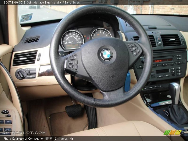 Monaco Blue Metallic / Sand Beige 2007 BMW X3 3.0si