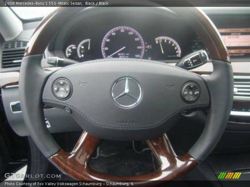 Black / Black 2008 Mercedes-Benz S 550 4Matic Sedan