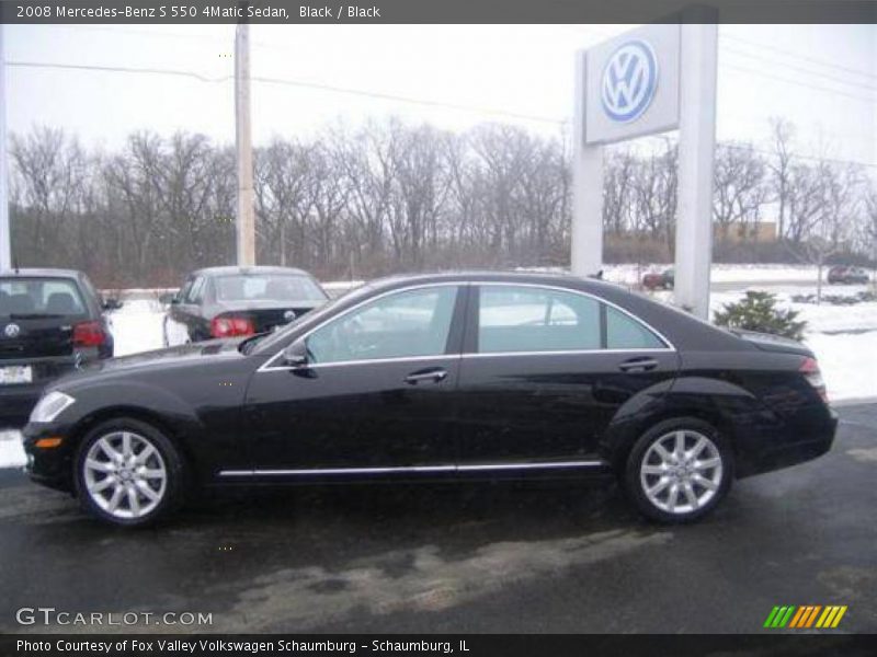Black / Black 2008 Mercedes-Benz S 550 4Matic Sedan
