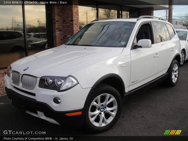 Alpine White / Black 2009 BMW X3 xDrive30i