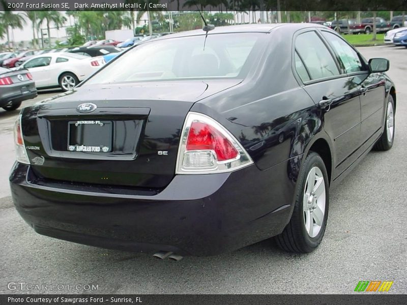 Dark Amethyst Metallic / Camel 2007 Ford Fusion SE