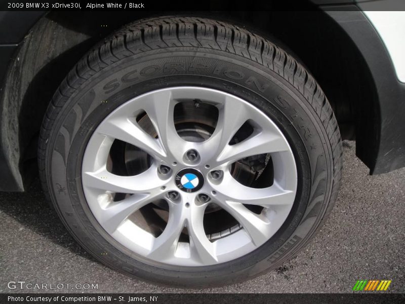 Alpine White / Black 2009 BMW X3 xDrive30i