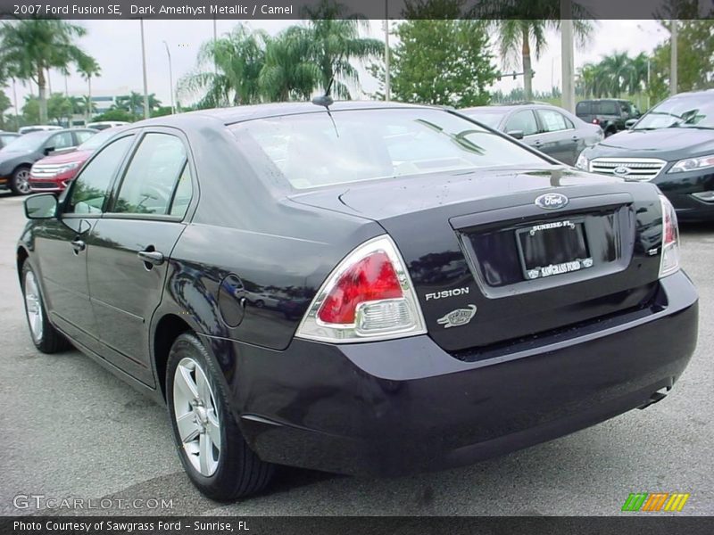 Dark Amethyst Metallic / Camel 2007 Ford Fusion SE