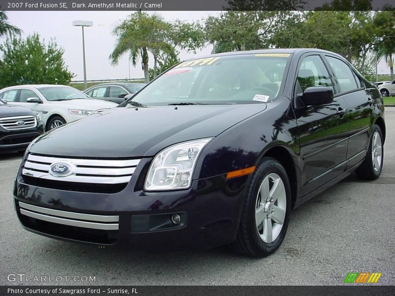 Dark Amethyst Metallic / Camel 2007 Ford Fusion SE