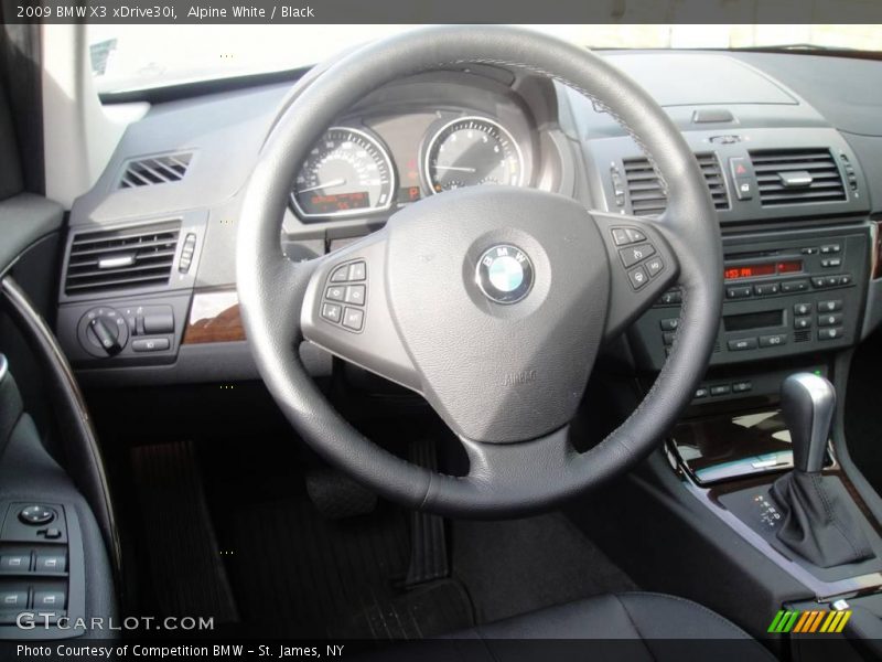 Alpine White / Black 2009 BMW X3 xDrive30i