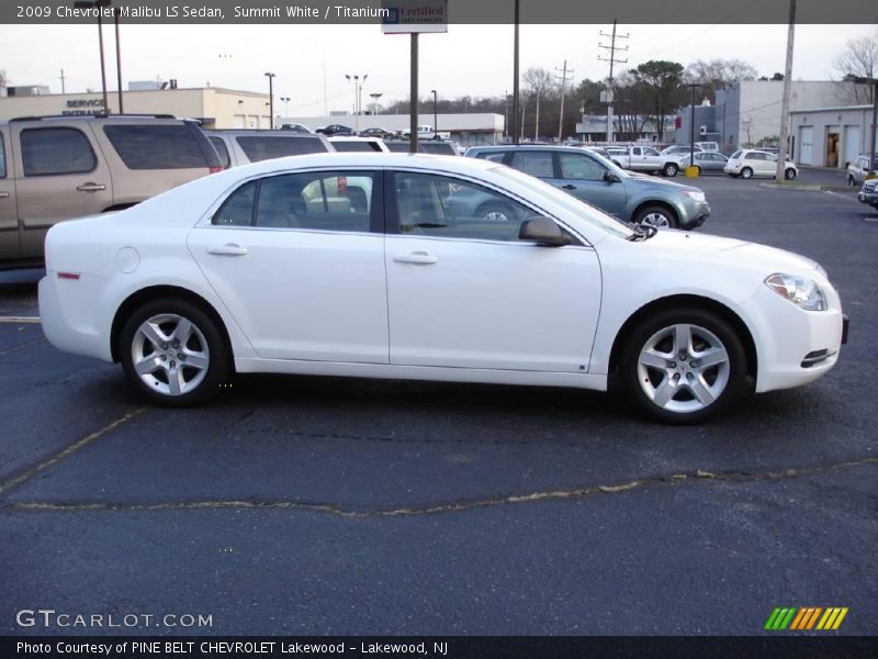 Summit White / Titanium 2009 Chevrolet Malibu LS Sedan