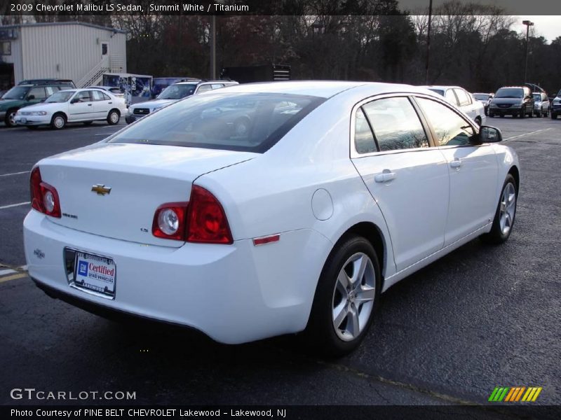Summit White / Titanium 2009 Chevrolet Malibu LS Sedan