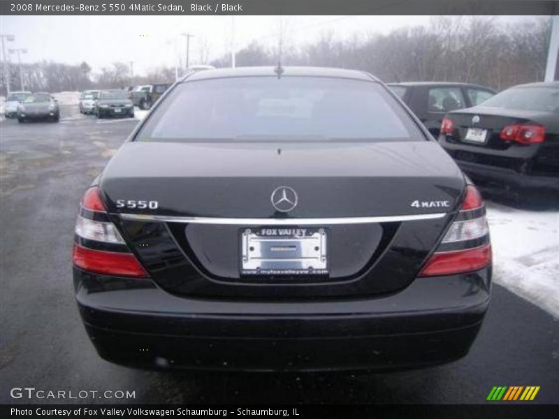 Black / Black 2008 Mercedes-Benz S 550 4Matic Sedan