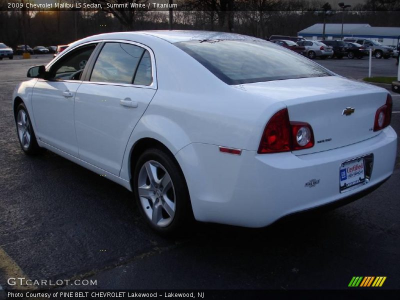 Summit White / Titanium 2009 Chevrolet Malibu LS Sedan