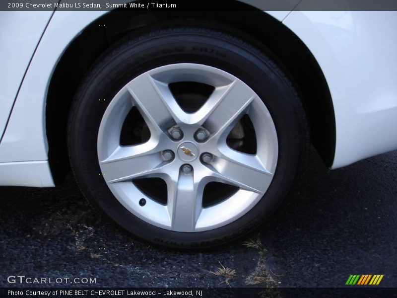 Summit White / Titanium 2009 Chevrolet Malibu LS Sedan
