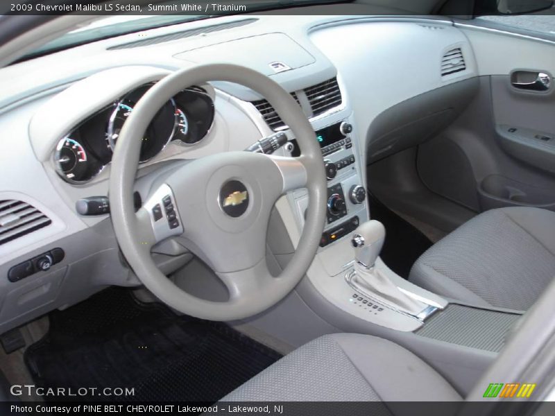 Summit White / Titanium 2009 Chevrolet Malibu LS Sedan