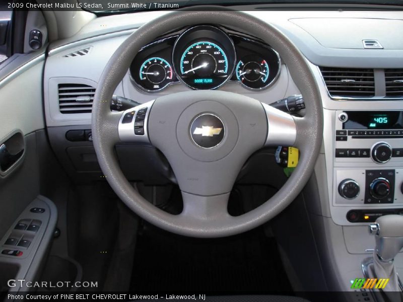 Summit White / Titanium 2009 Chevrolet Malibu LS Sedan